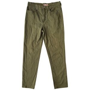 Faded Glory Women's Olive Green Stretch Jeans Size 10 Medium Straight Leg